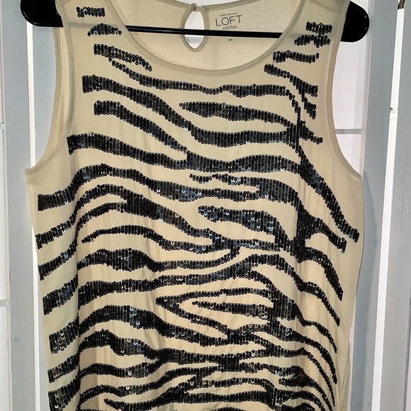 Ann Taylor Loft Zebra Print Sleeveless blouse - Picture 6 of 11